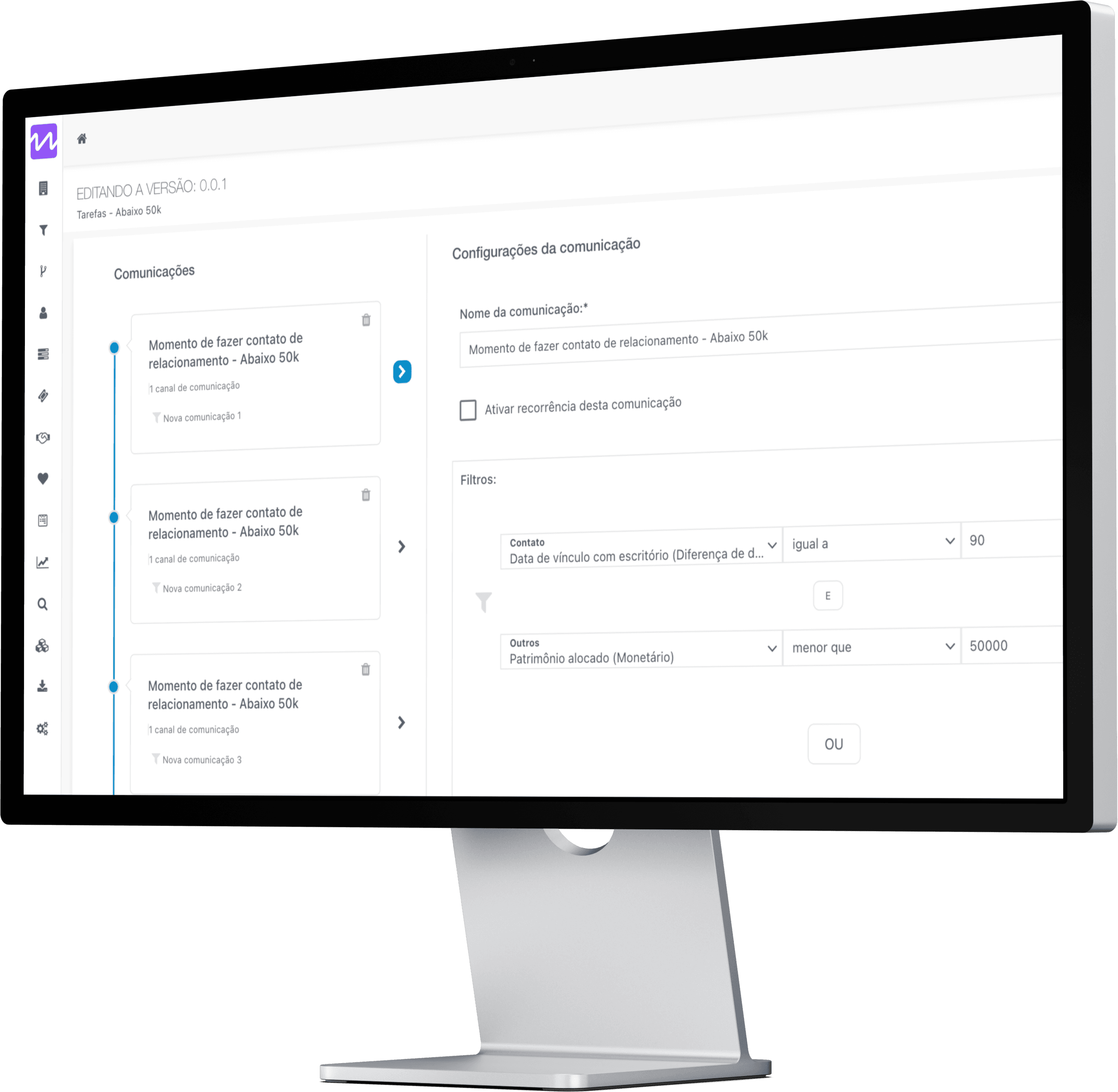 Campanhas MagnetCustomer - Editor de campanha multi-canal